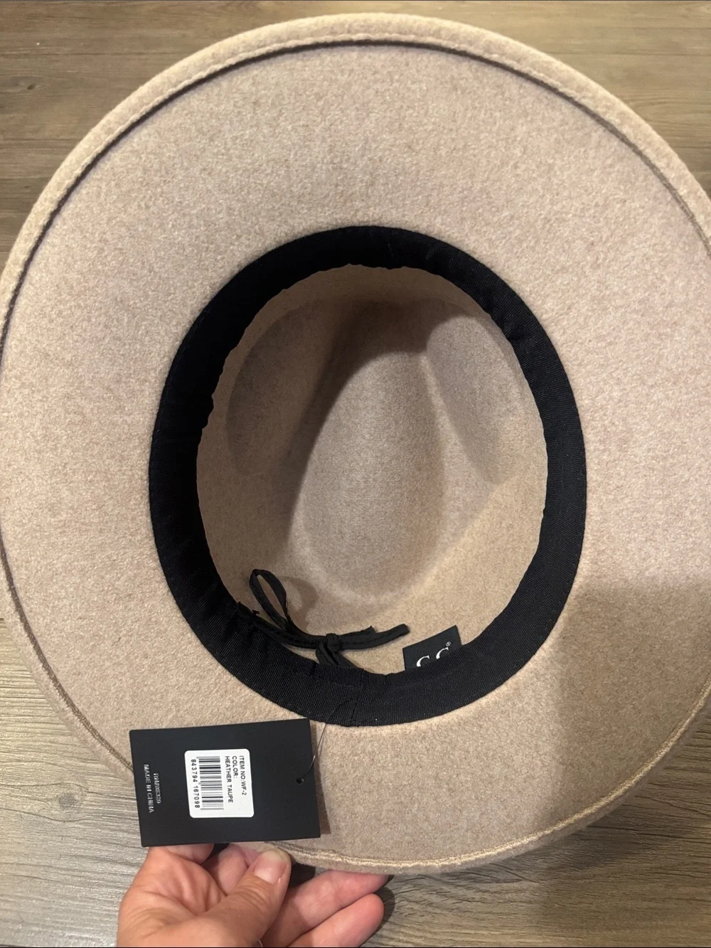 🆕 CC Beanie Taupe Fedora with Leopard-Print Band. Adjustable. NWT!🔥🔥
